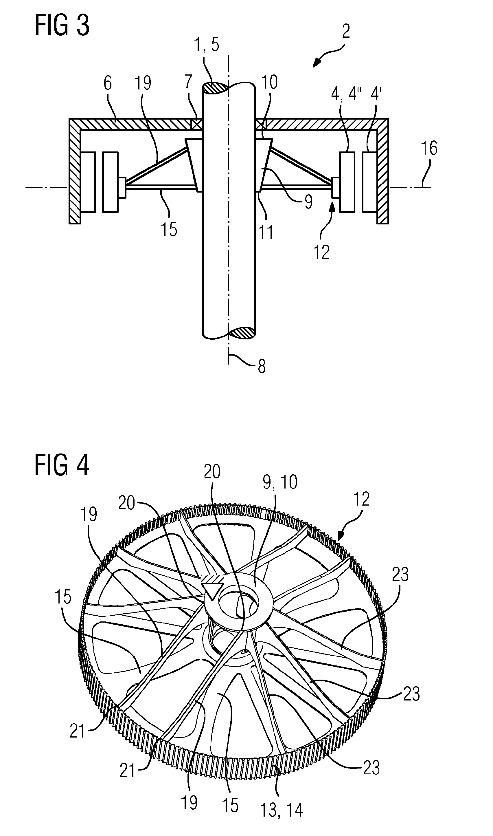 Device including an electric machine with a lightweight design