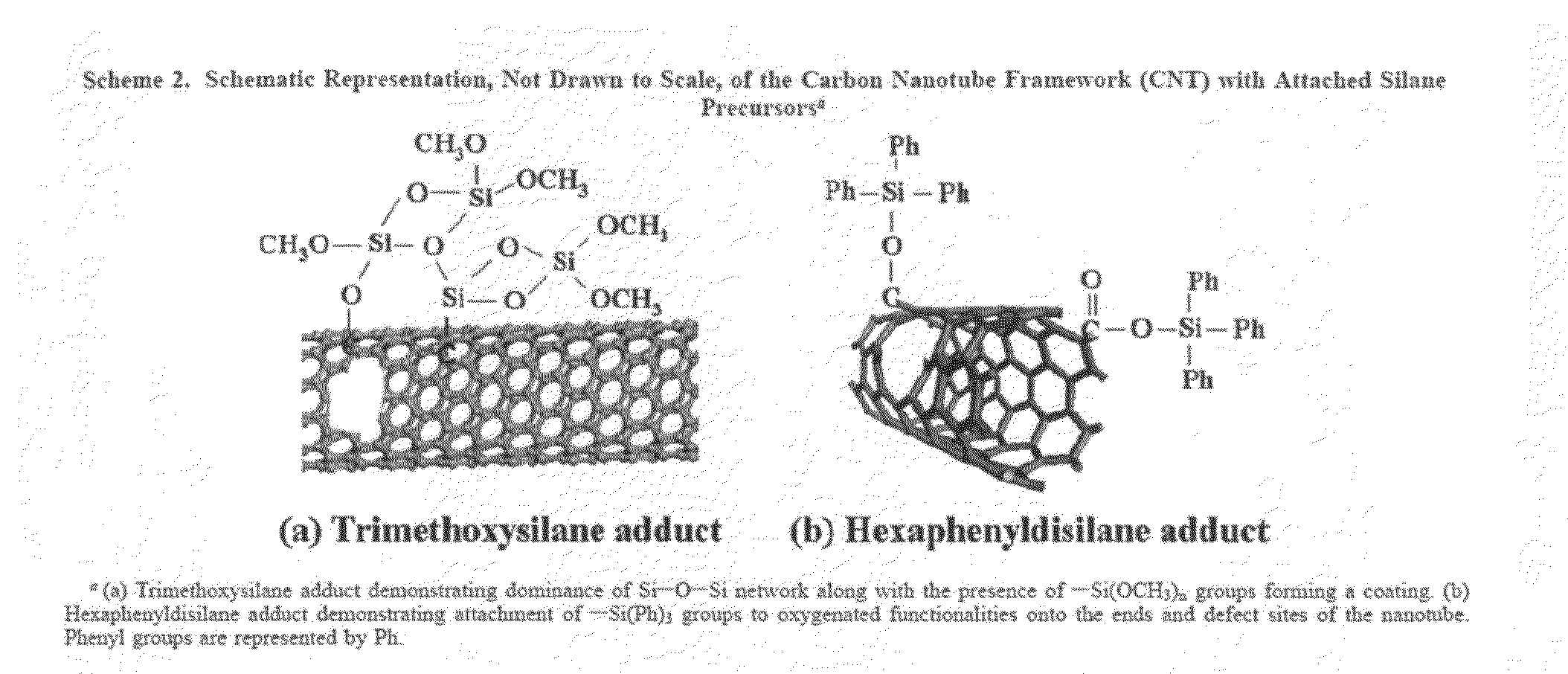 Silylated carbon nanotubes and methods of making same