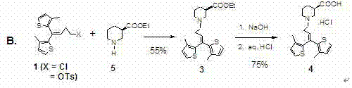 Preparation and purifying method of tiagabine hydrochloride