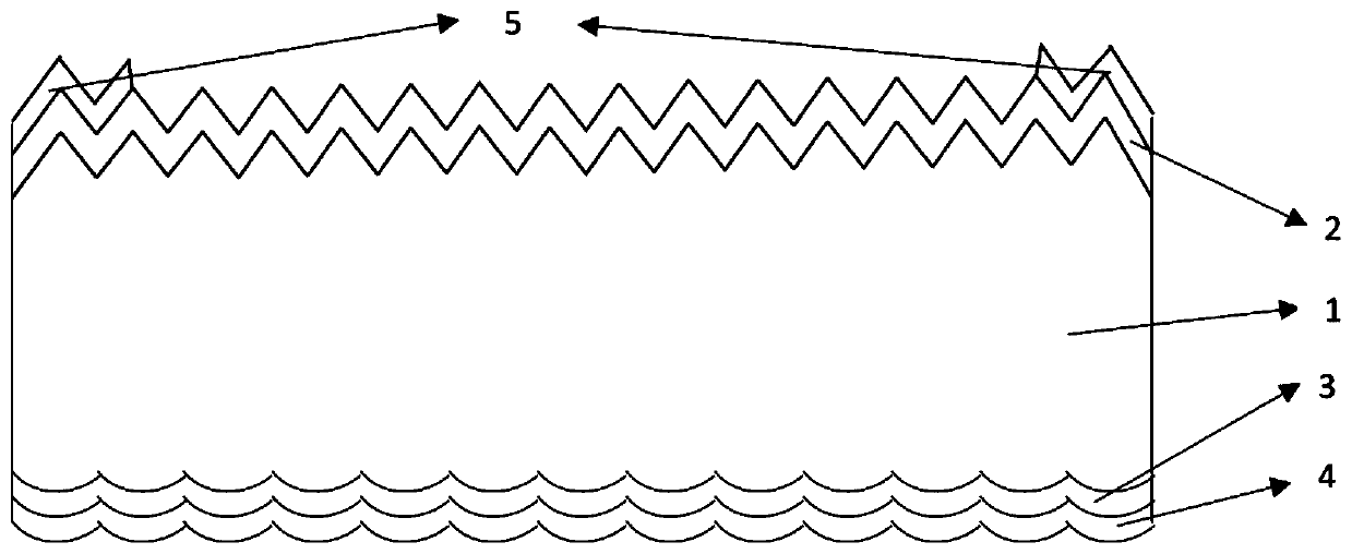 Perovskite/N-type TOPCon/perovskite laminated solar cell and preparation method thereof