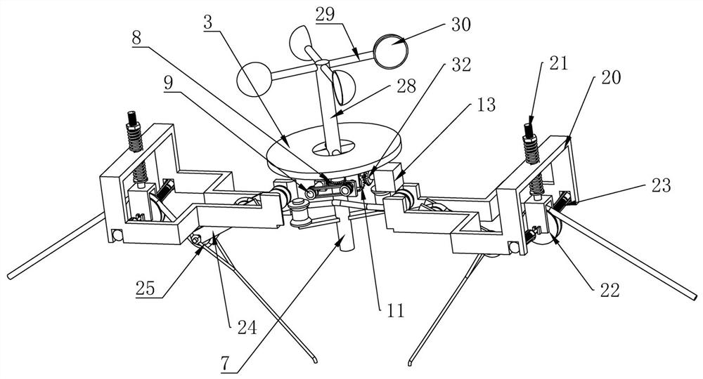 Externally-hung cable protection device and control system thereof