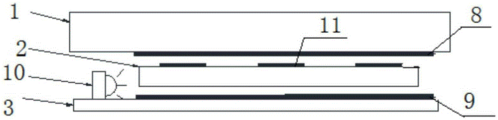 Capacitance touch screen with key backlight source