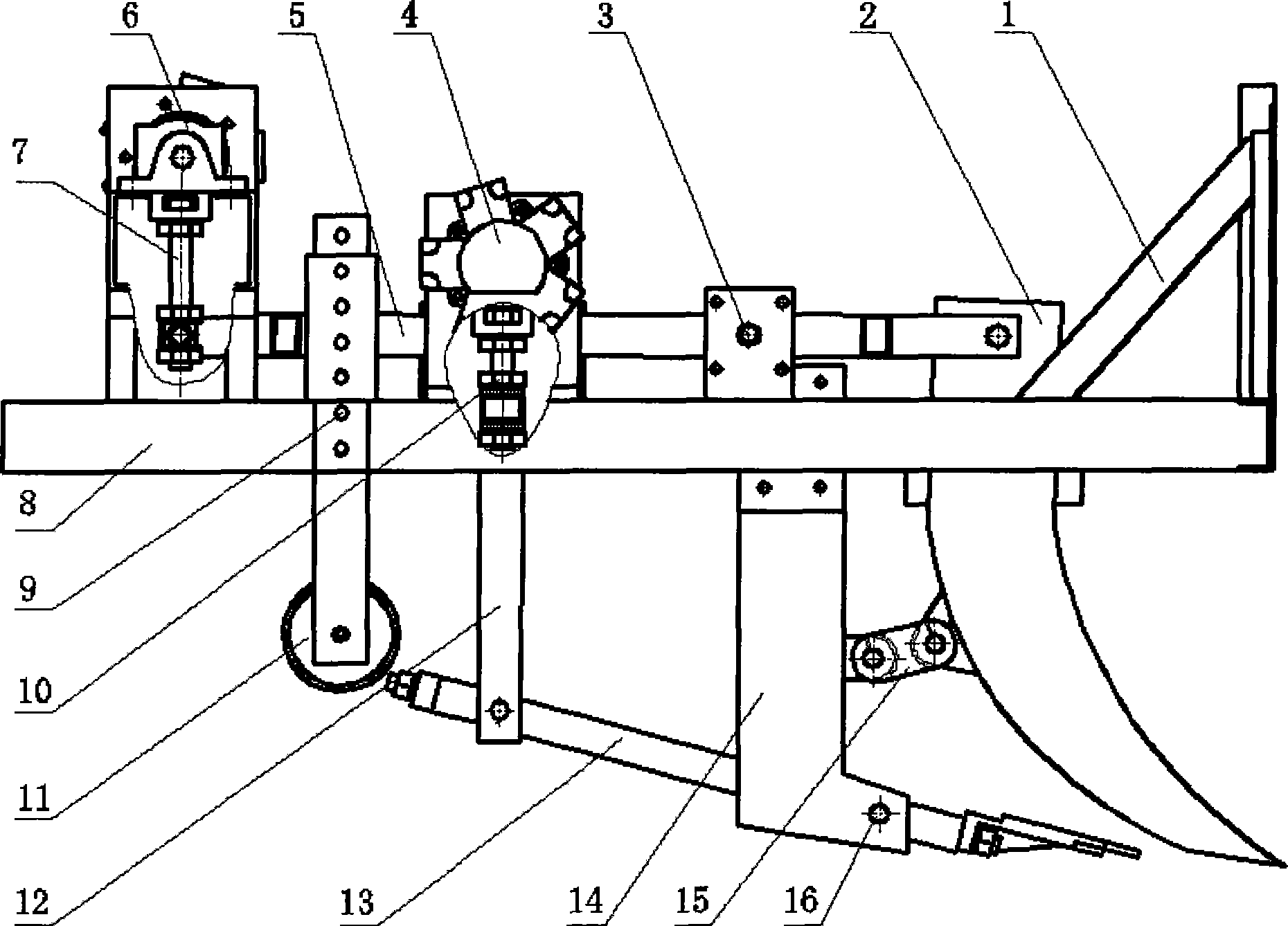 Dual-vibration deep-root crop digging machine