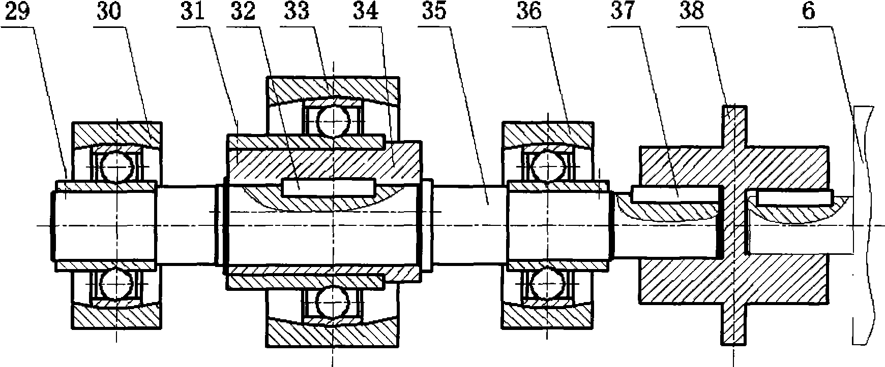 Dual-vibration deep-root crop digging machine