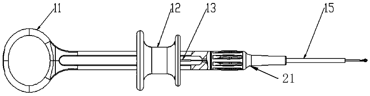 Rotatable scraper spoon used under endoscope