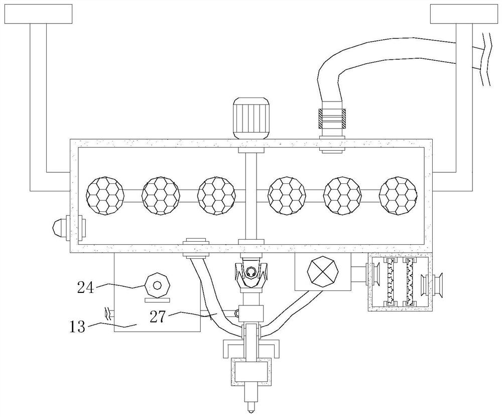 Indoor sliding rail type disinfectant spraying device for poultry breeding