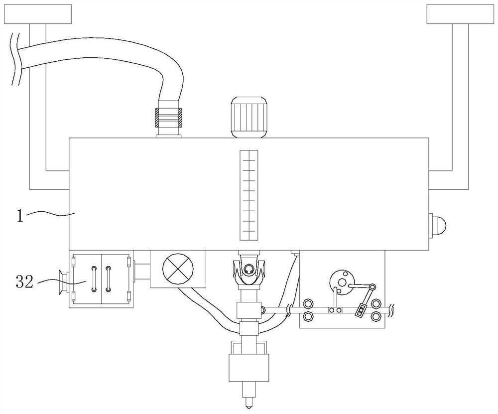 Indoor sliding rail type disinfectant spraying device for poultry breeding