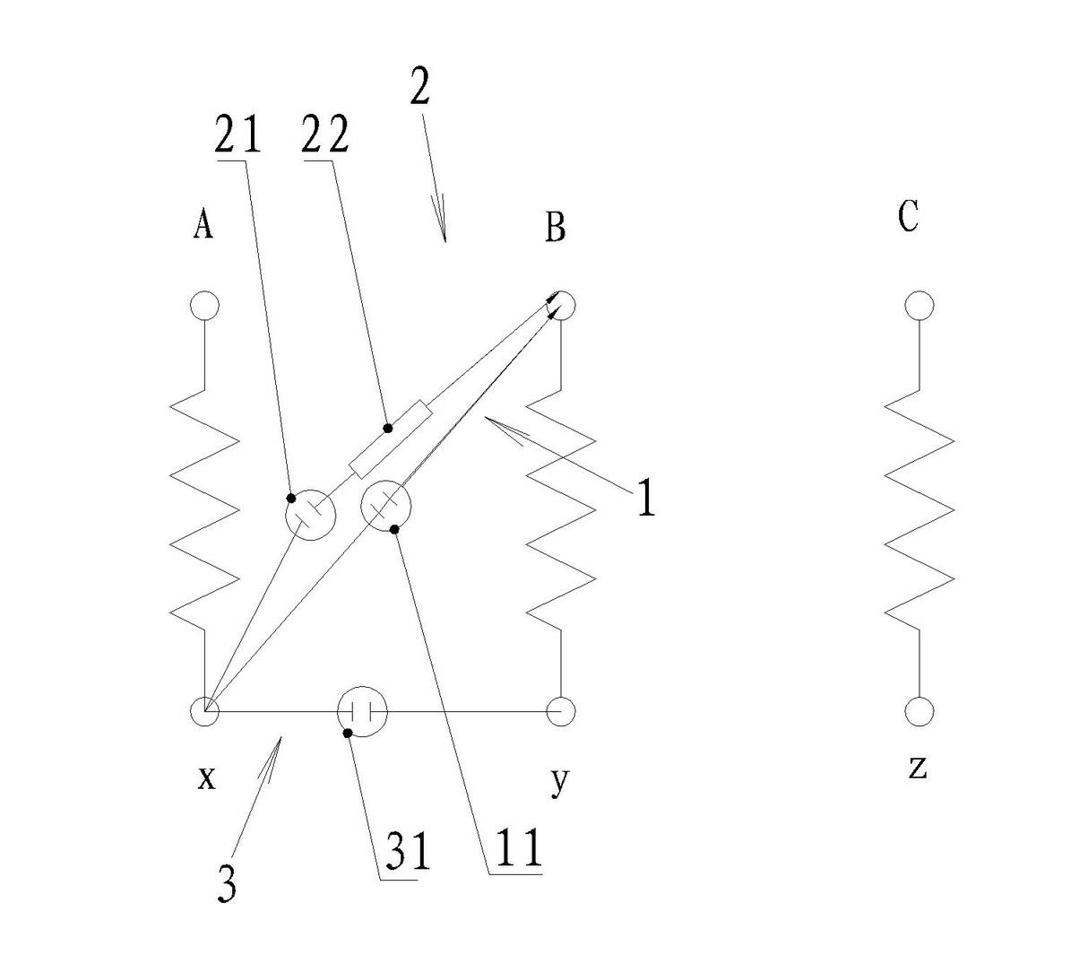 On-load capacity-regulating switch with single fracture