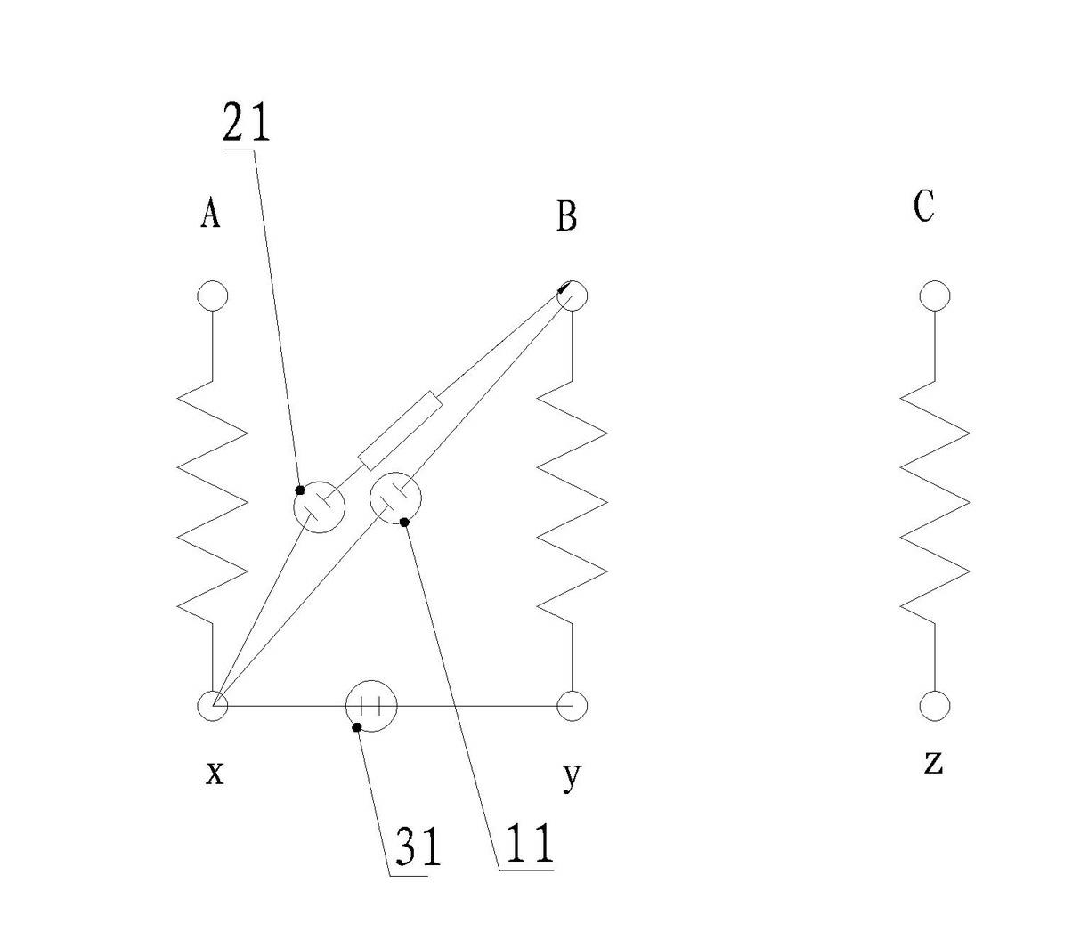 On-load capacity-regulating switch with single fracture