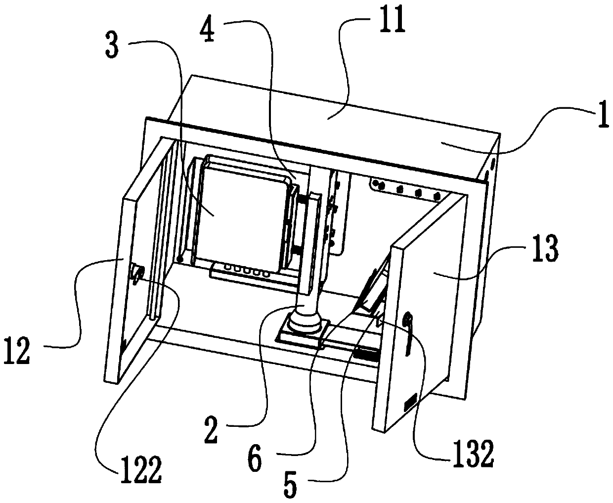 Three-in-one optical fiber distribution box structure