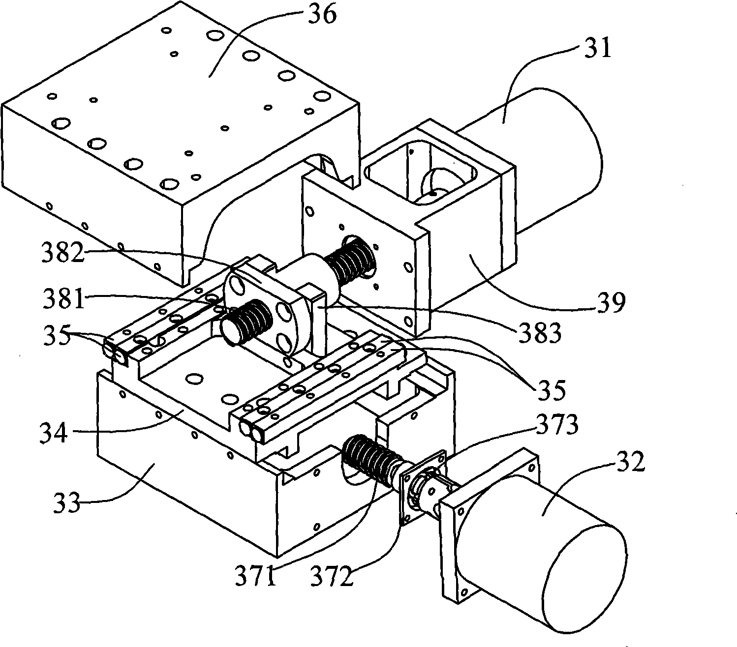 Spun gold ball welding machine, and device and method for adjusting welding spot position thereof