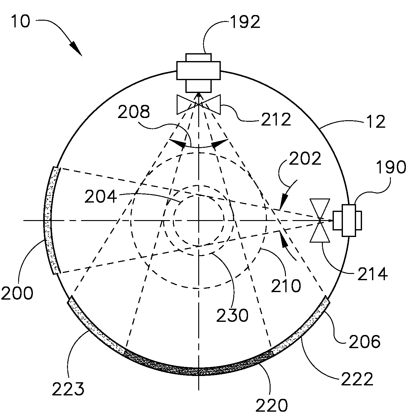 System and method of CT imaging with second tube/detector patching