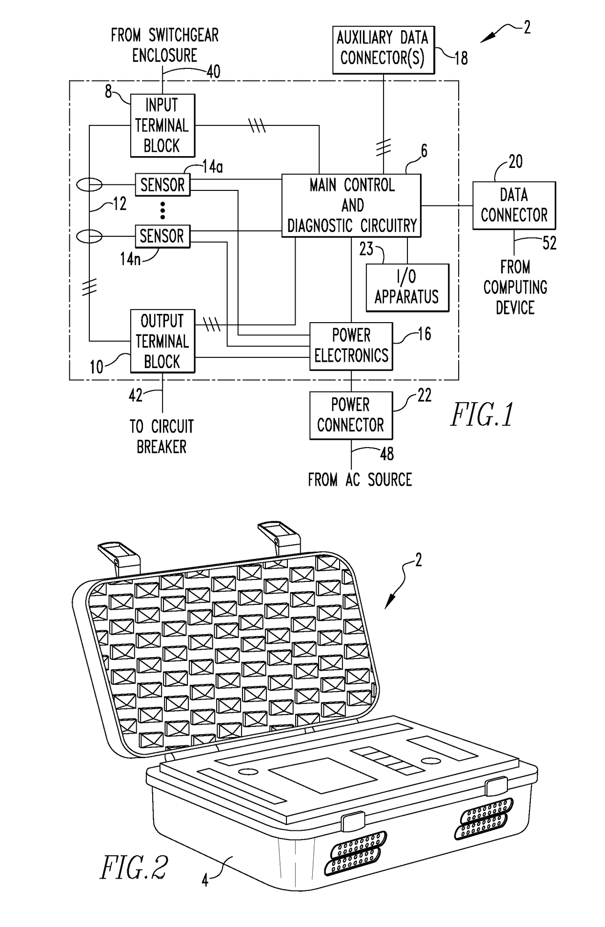 Portable diagnostic apparatus for testing circuit breakers