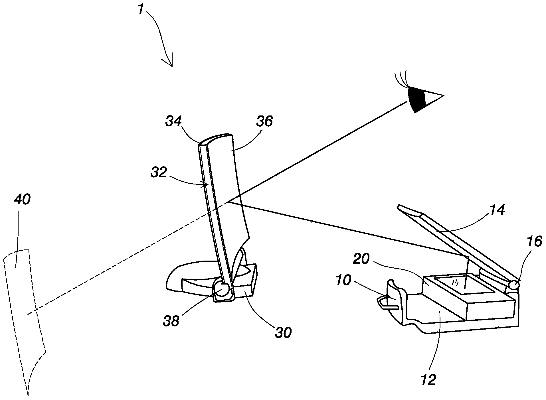 Head up display device