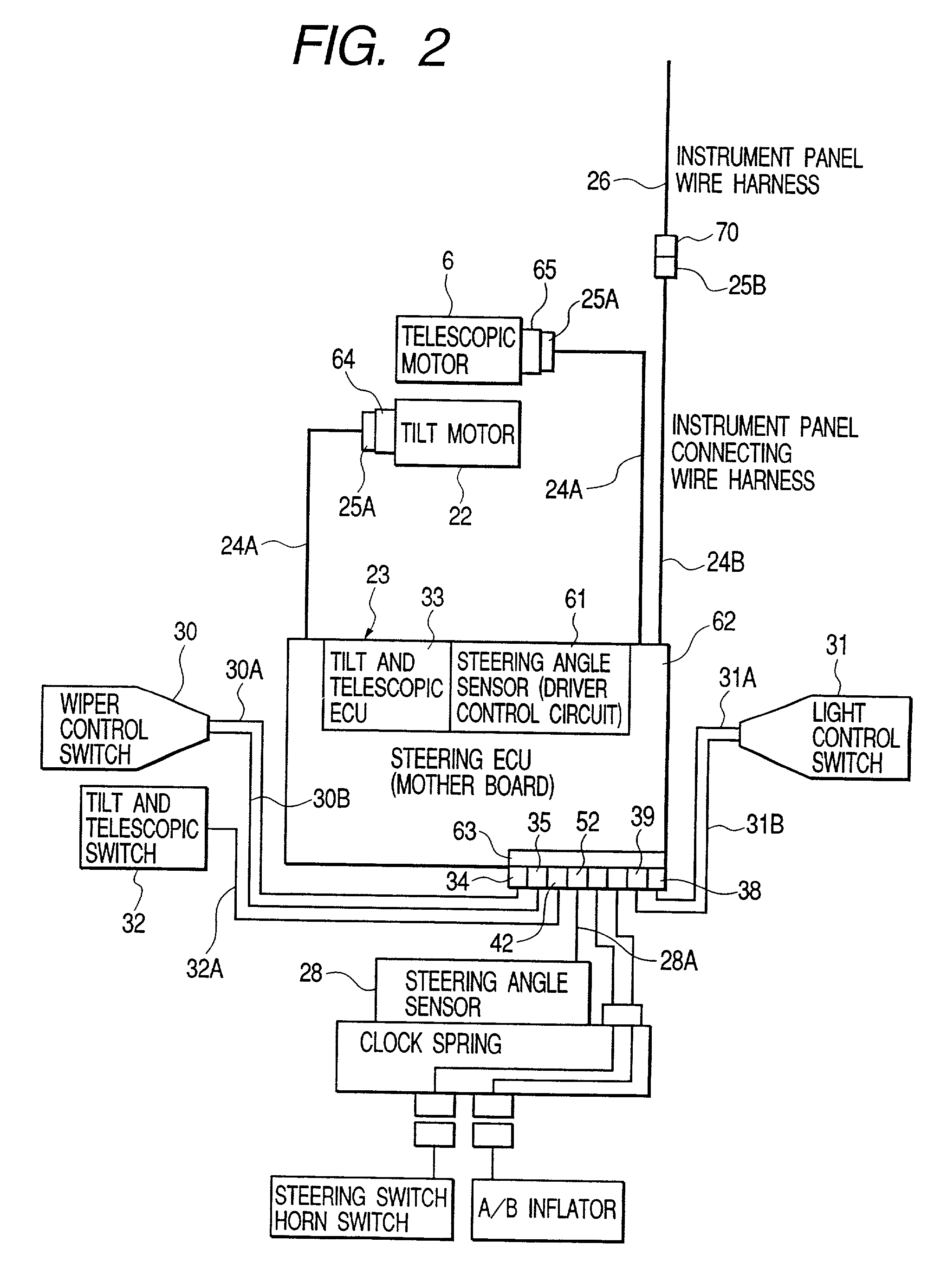 Steering wire harness, steering module, and wiring system of steering wire harness