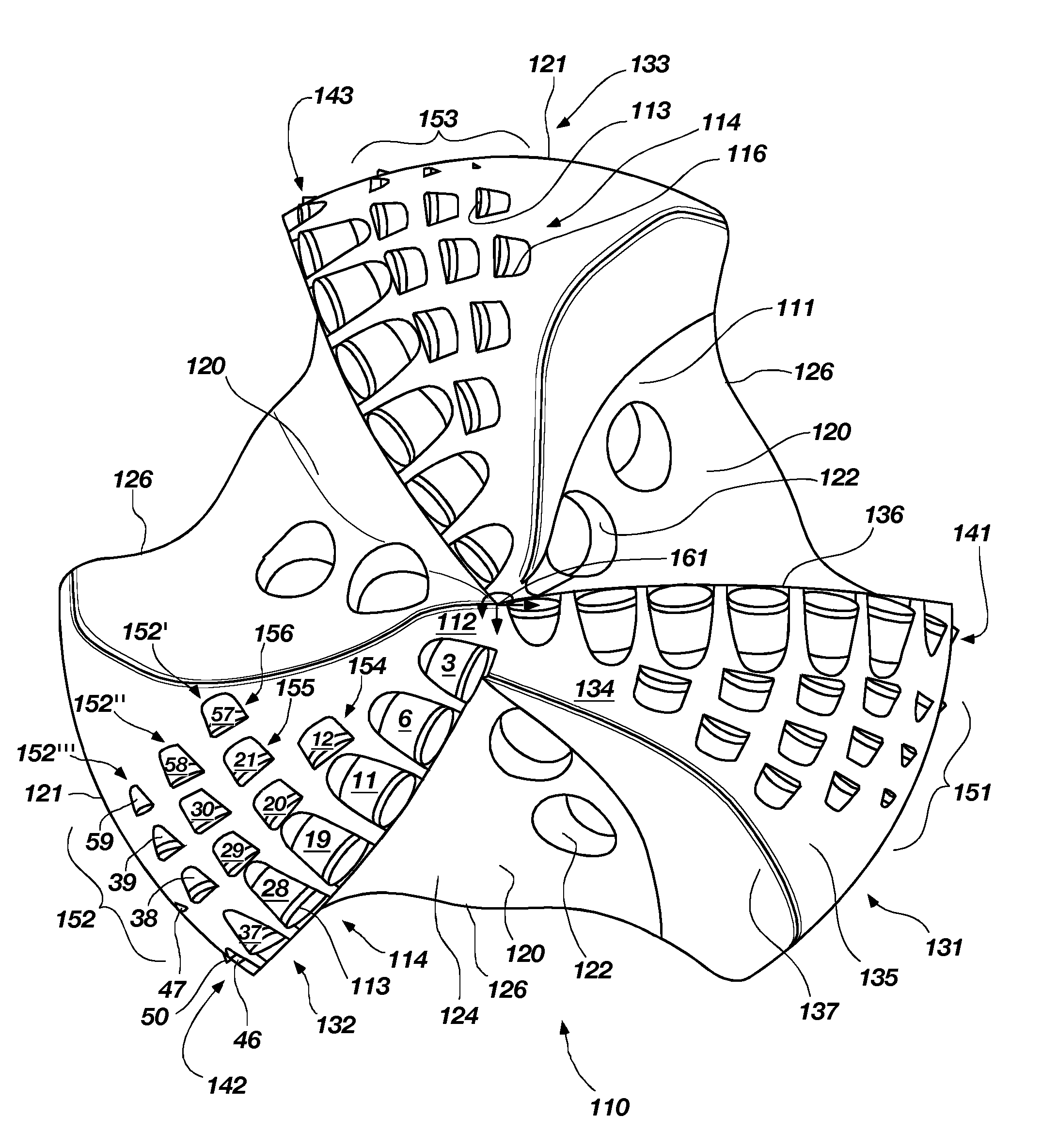 Rotary drag bit