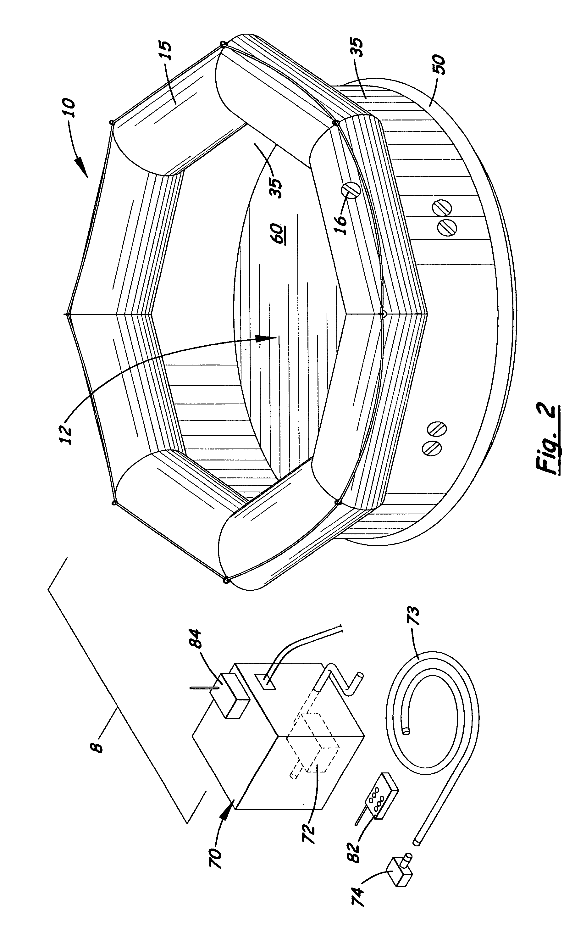 Inflatable hot tub kit