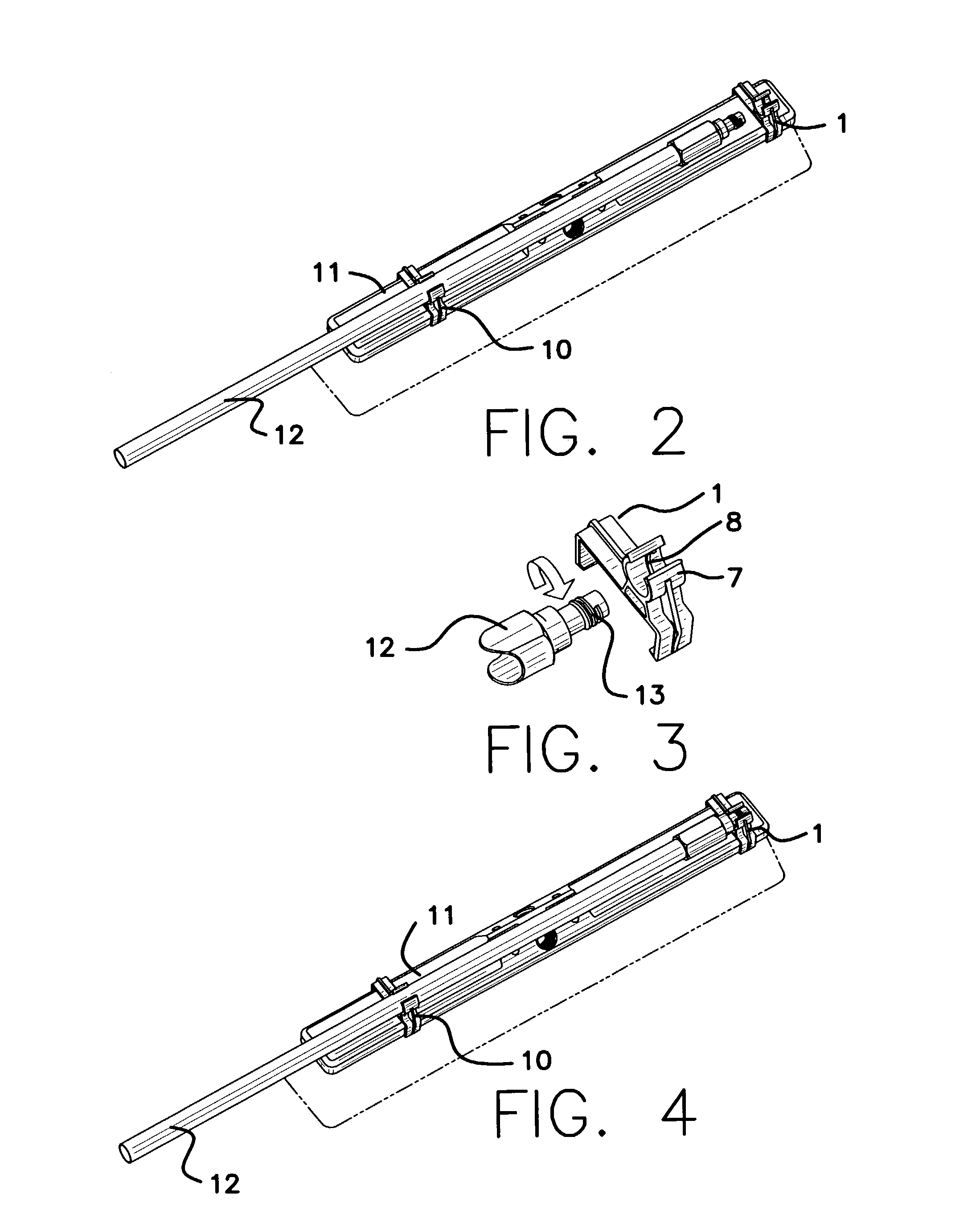 Threaded push broom locking clip