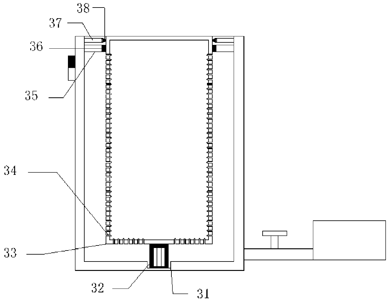 An intermittent pre-engine ventilation plate structure