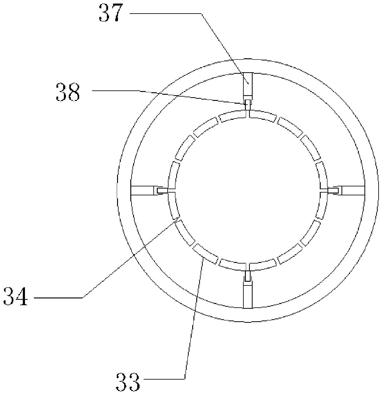 An intermittent pre-engine ventilation plate structure