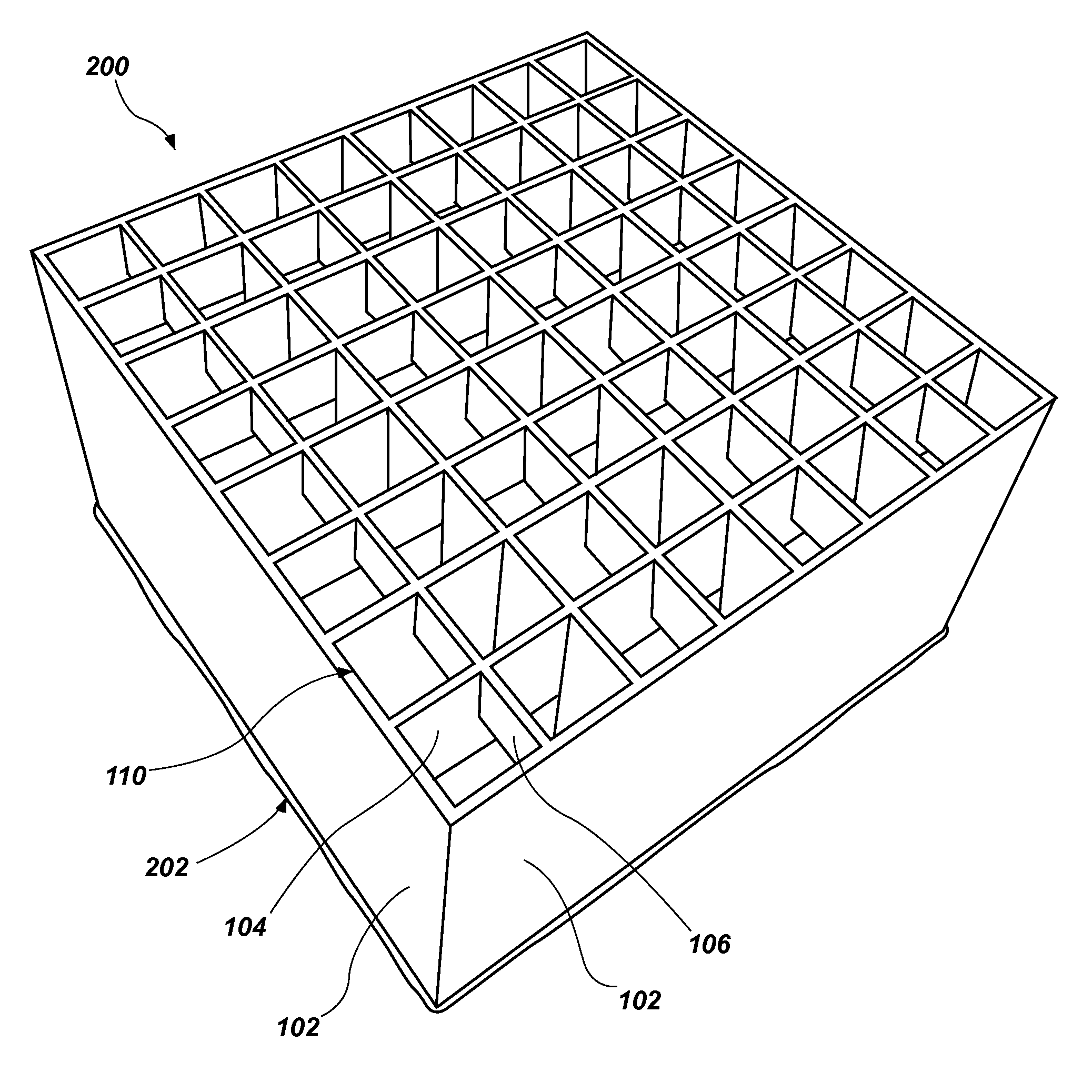 Cushioning elements comprising buckling walls and methods of forming such cushioning elements