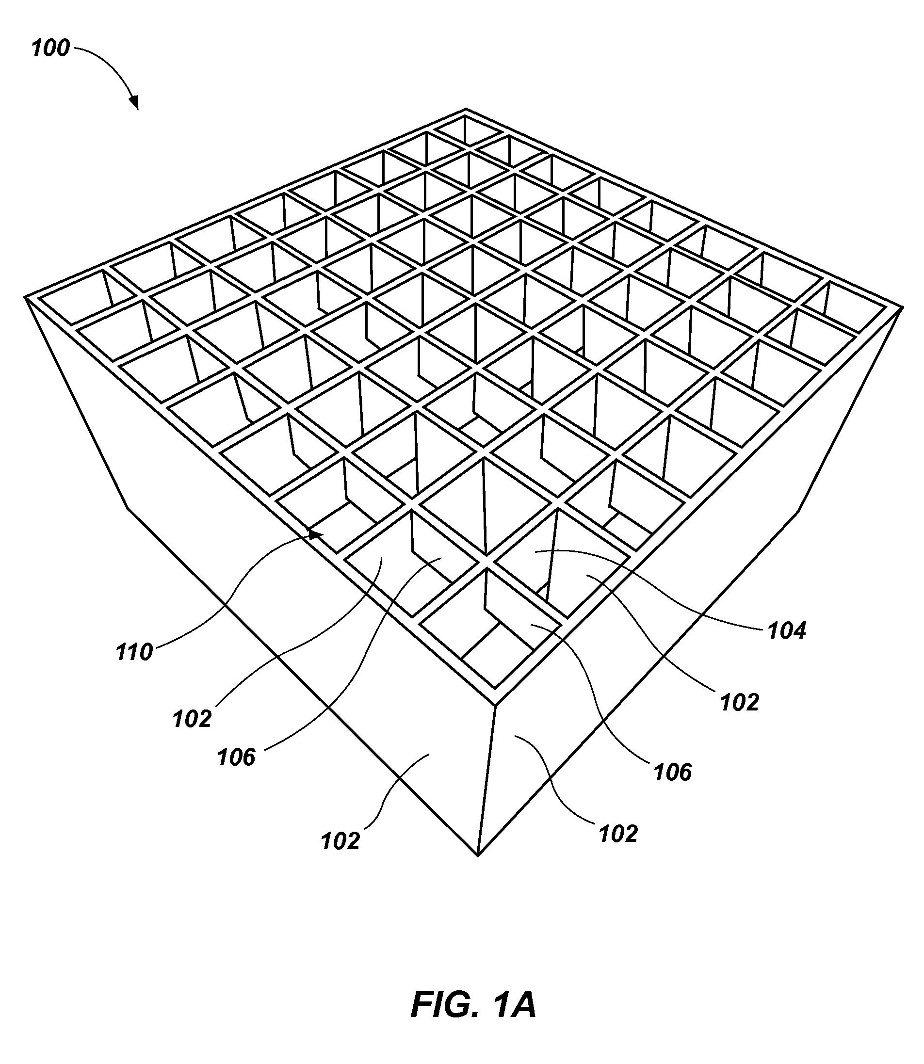 Cushioning elements comprising buckling walls and methods of forming such cushioning elements