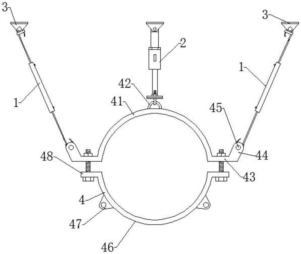 Damping support for fixing heat distribution pipeline