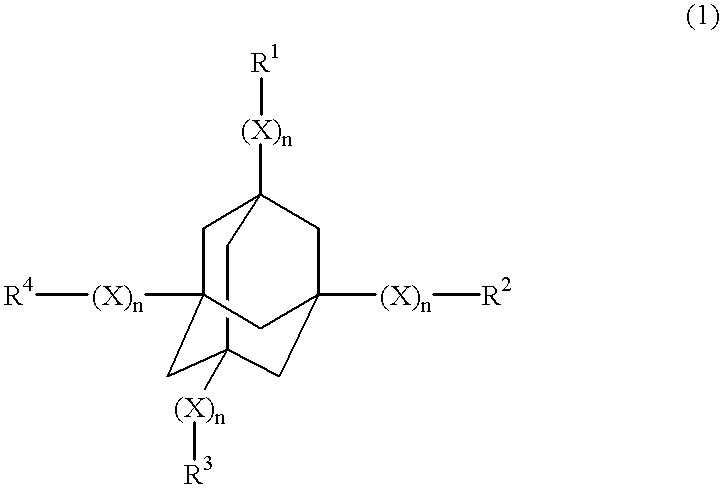 Polymerizable adamantane derivatives and process for producing the same