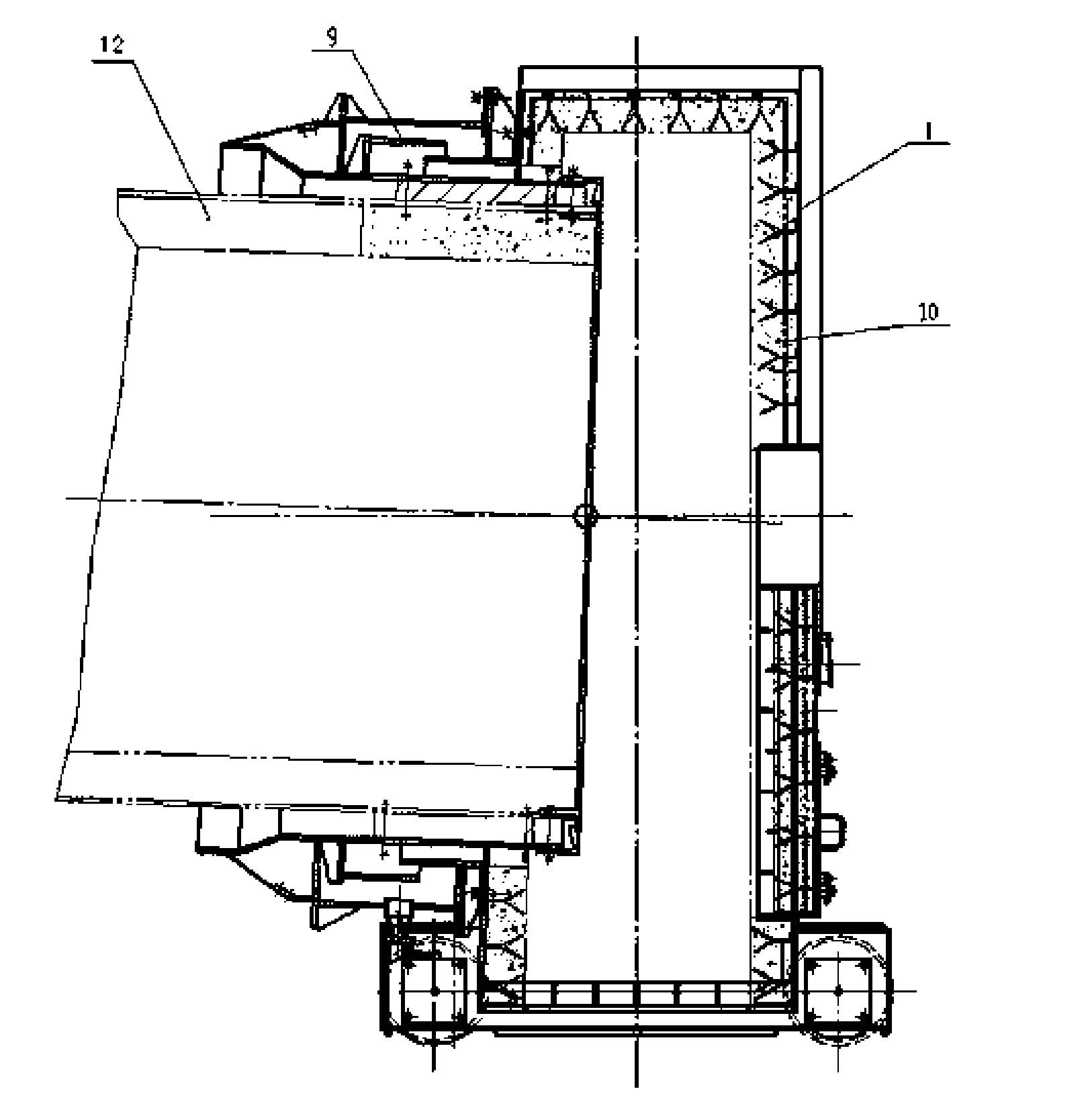 Kiln head cover of rotary kiln