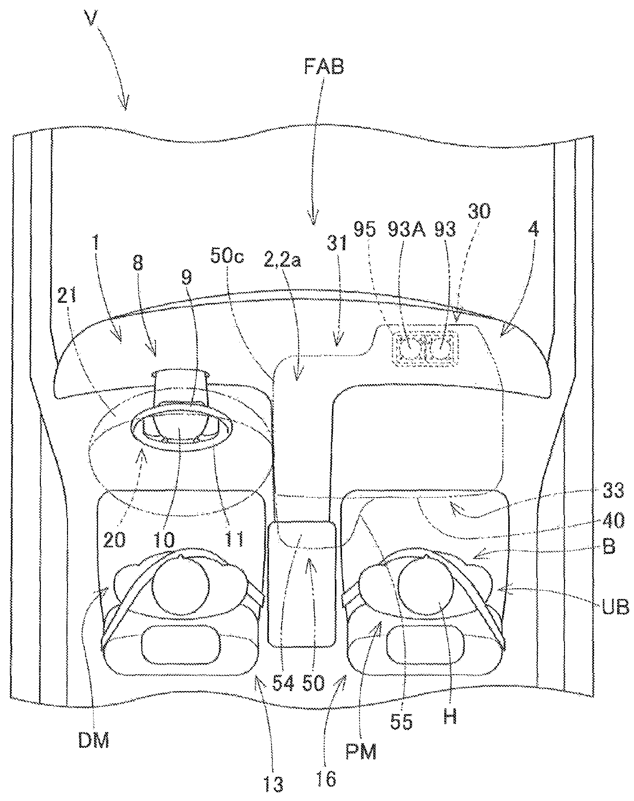 Airbag device for a front passenger seat