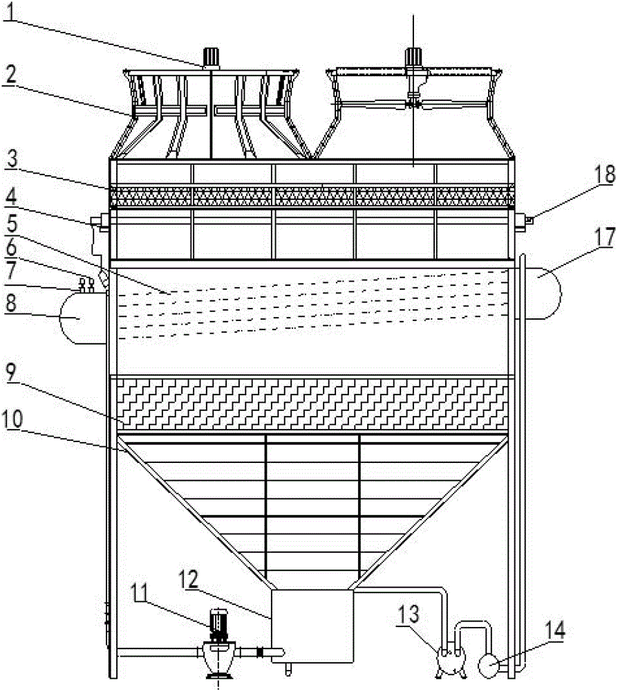 A Rankine cycle cold source device with vacuum fault self-diagnosis function