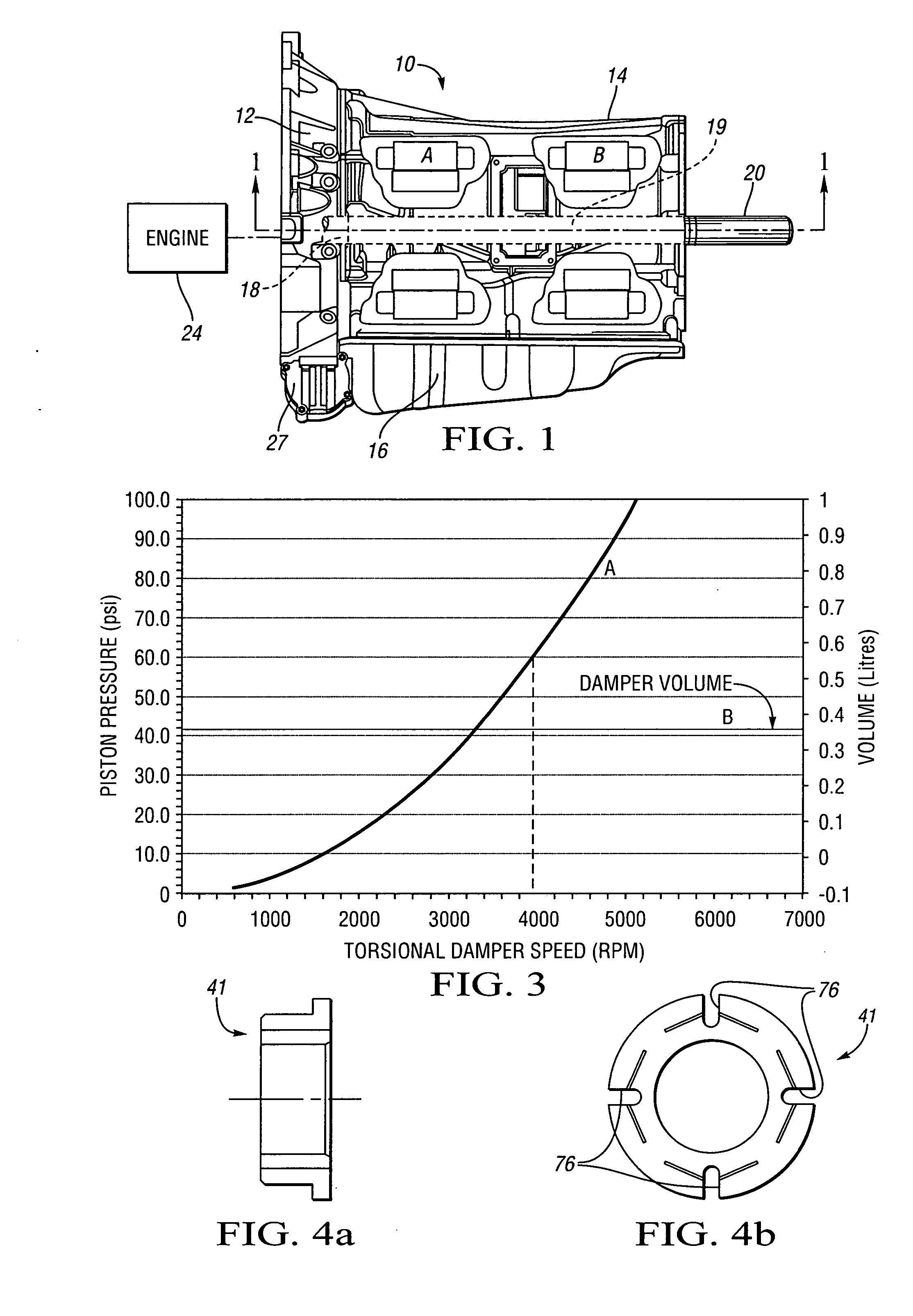 Hydraulic circuit for torsional damper assembly of an electrically variable transmission