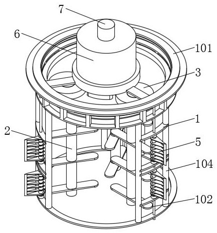 Stirring mechanism of emulsifying machine for cosmetic production