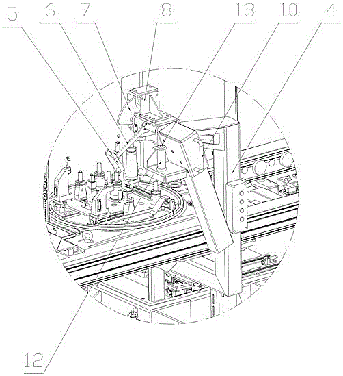 Swing type pneumatic clamping reaction arm mechanism