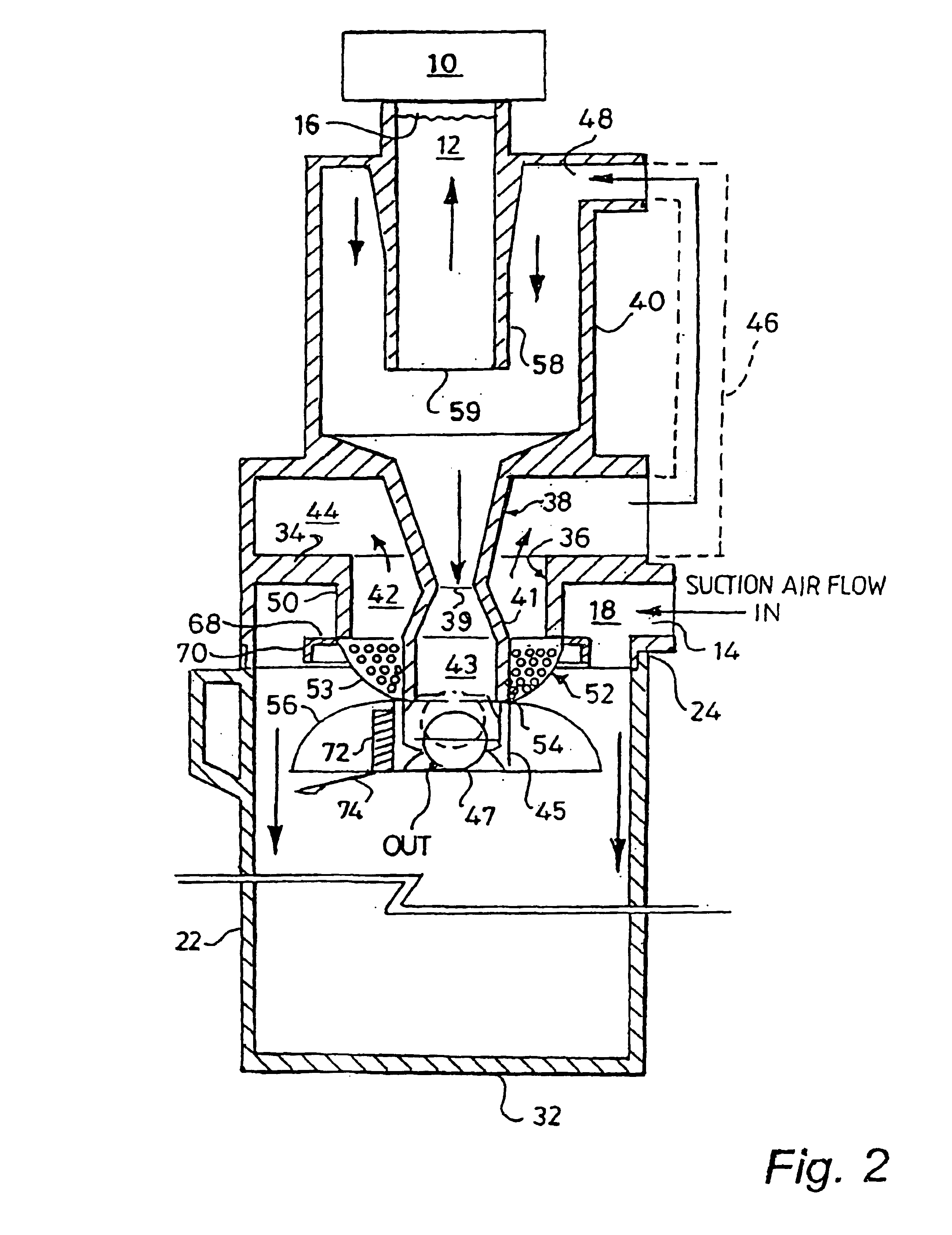 Air/particle separator