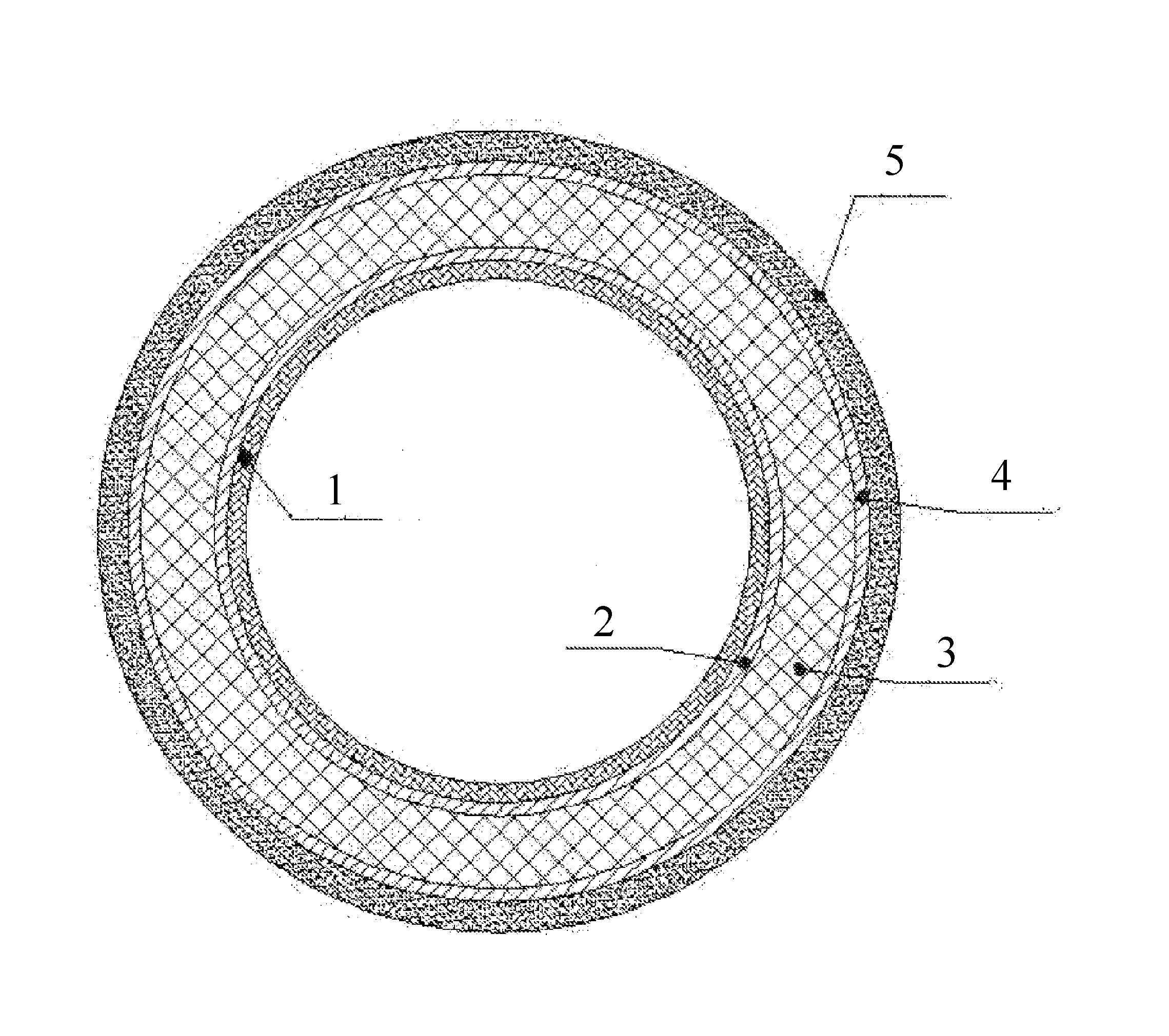 Thermosetting bamboo sand composite pressure pipe