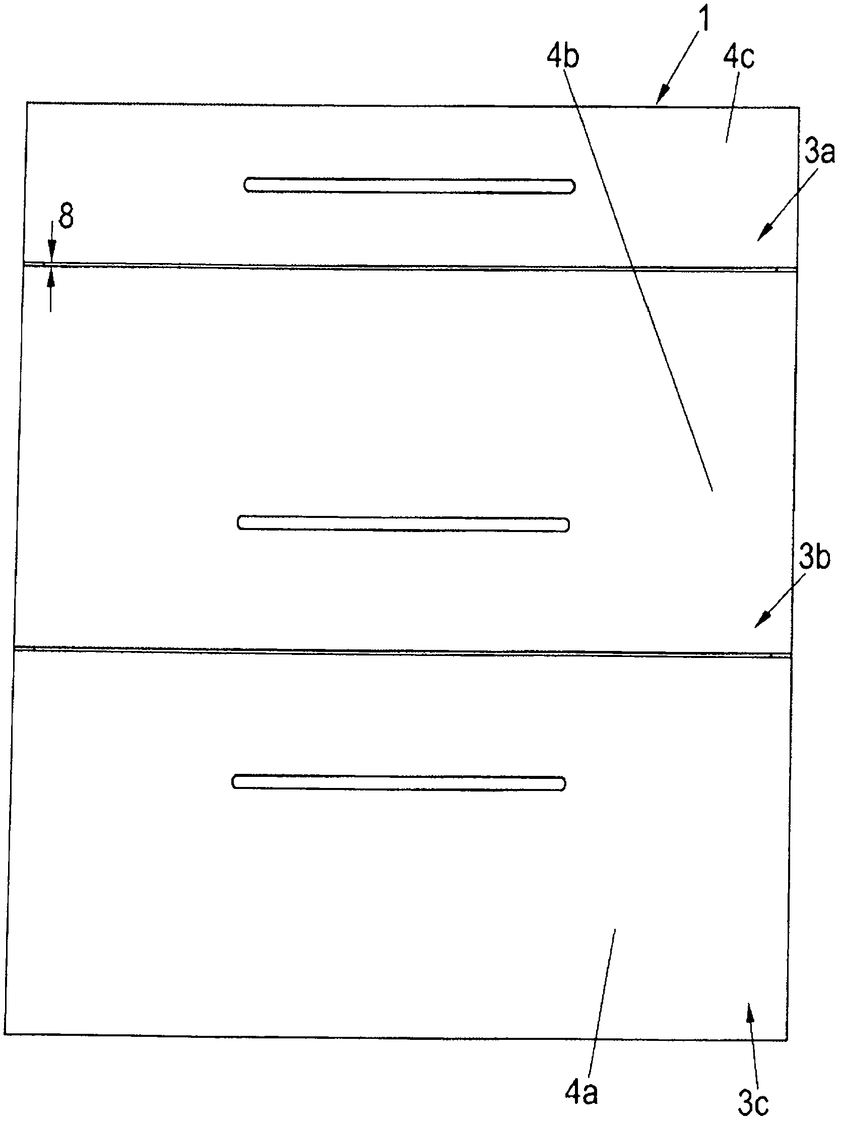 Side frame arrangement having furniture drawer guide