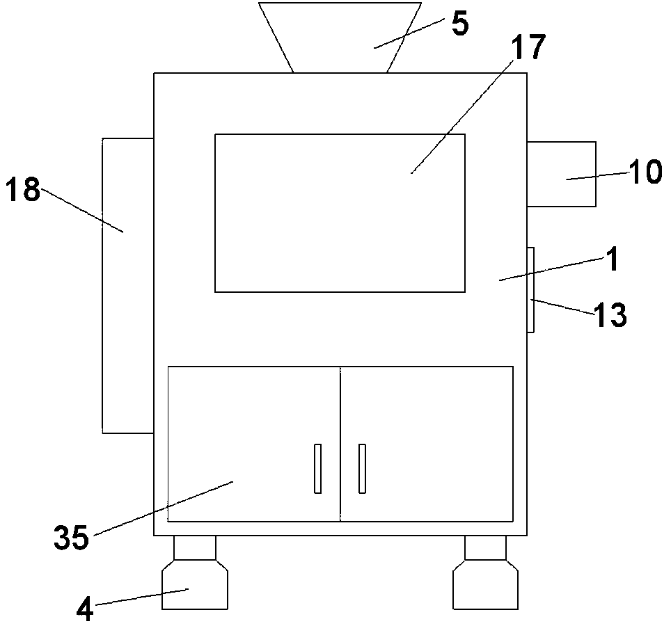 Peanut shelling device for agricultural production