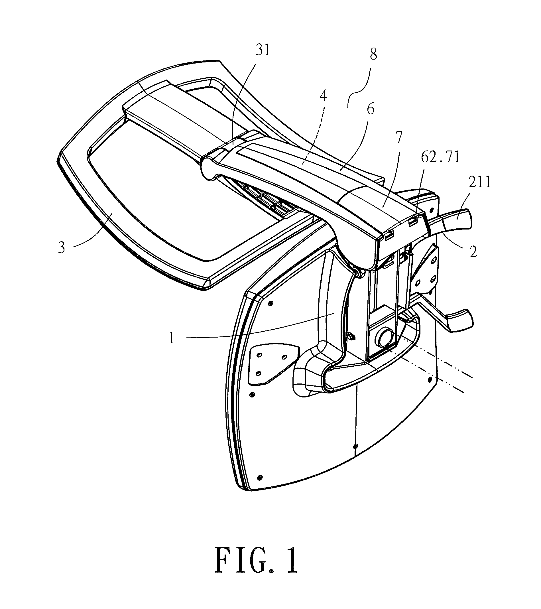 Backrest inclination structure for lumbar support