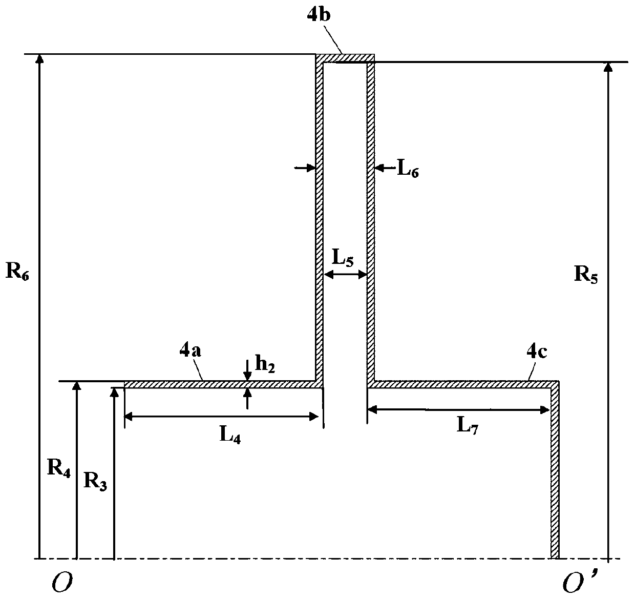 Radial strong current electron beam composite guiding magnetic field system