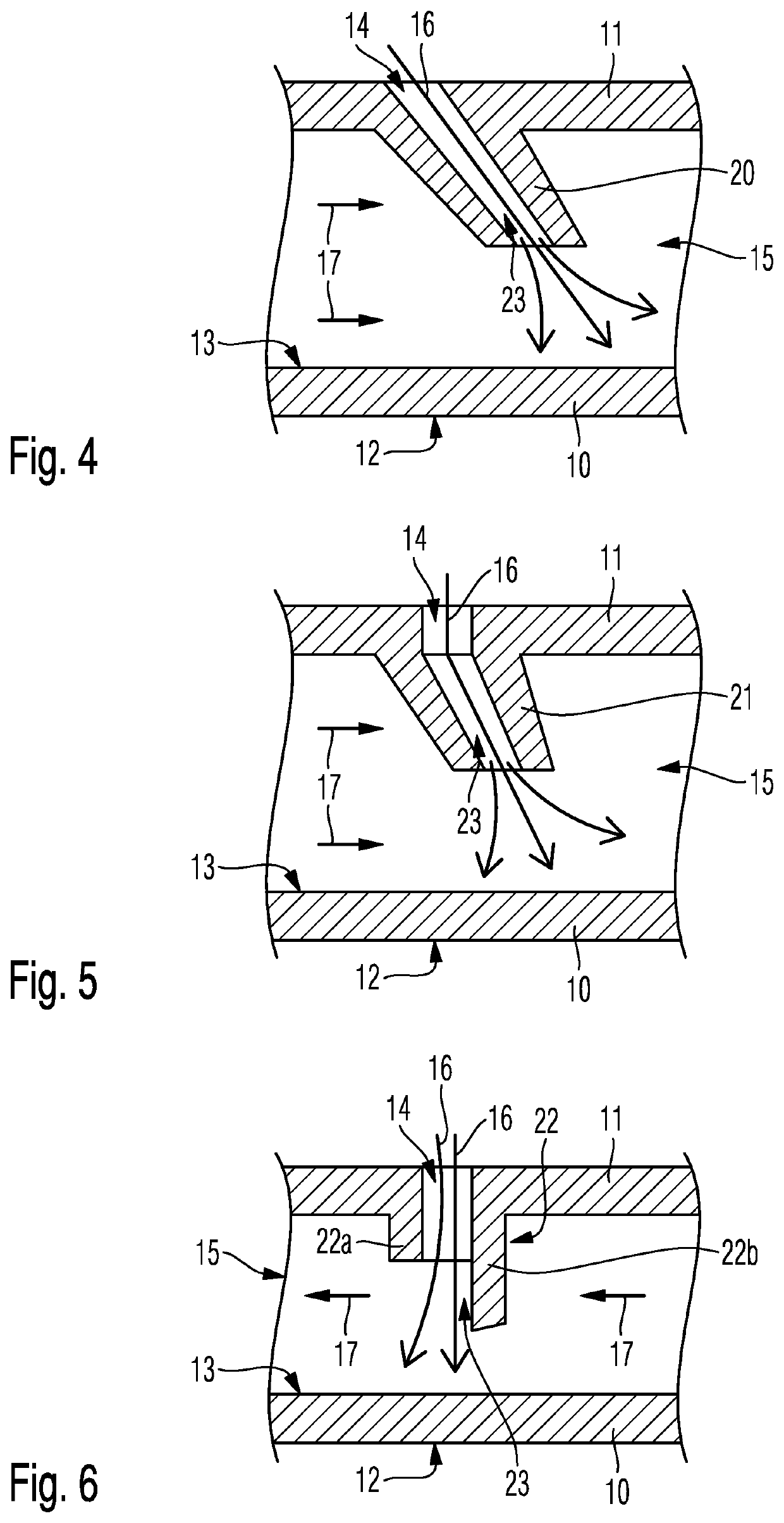 Gas turbine engine having a flow-conducting assembly formed of nozzles to direct a cooling medium onto a surface