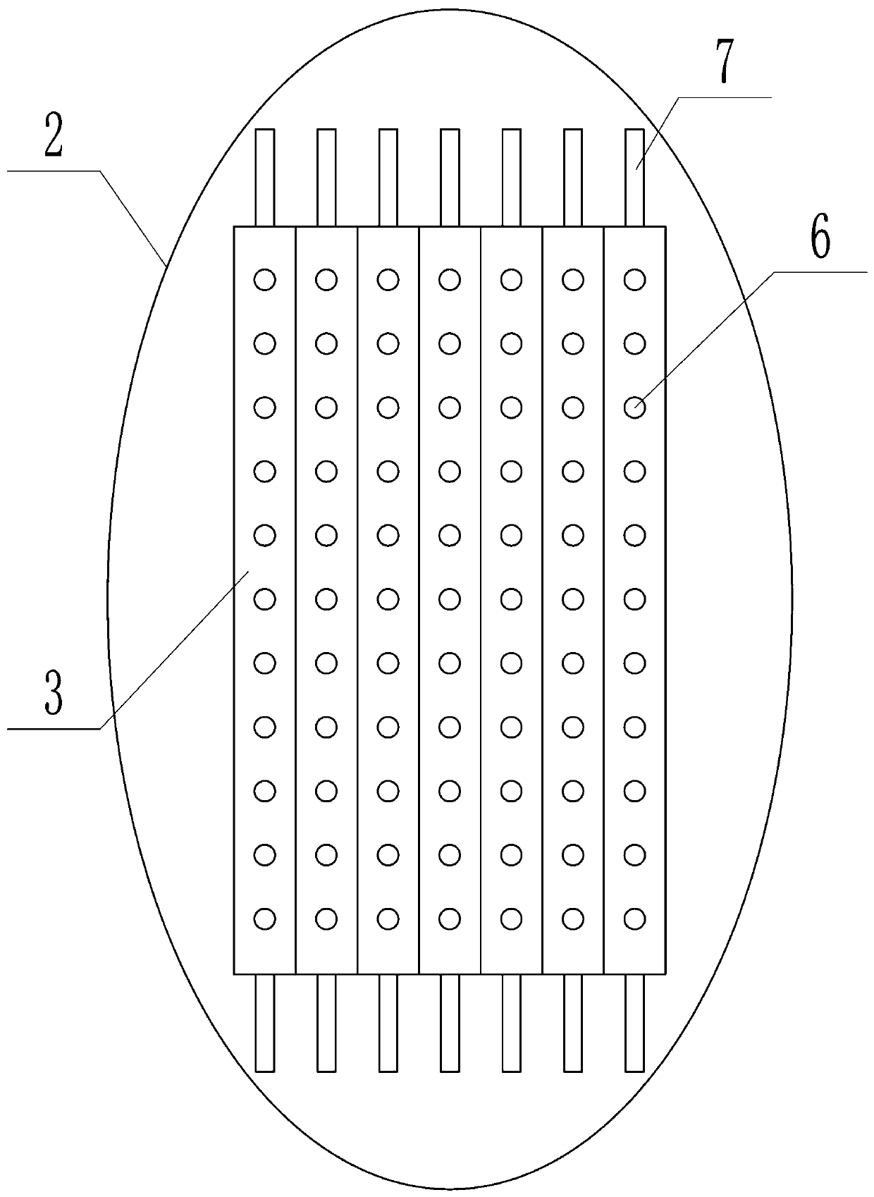 A surgical debridement bed