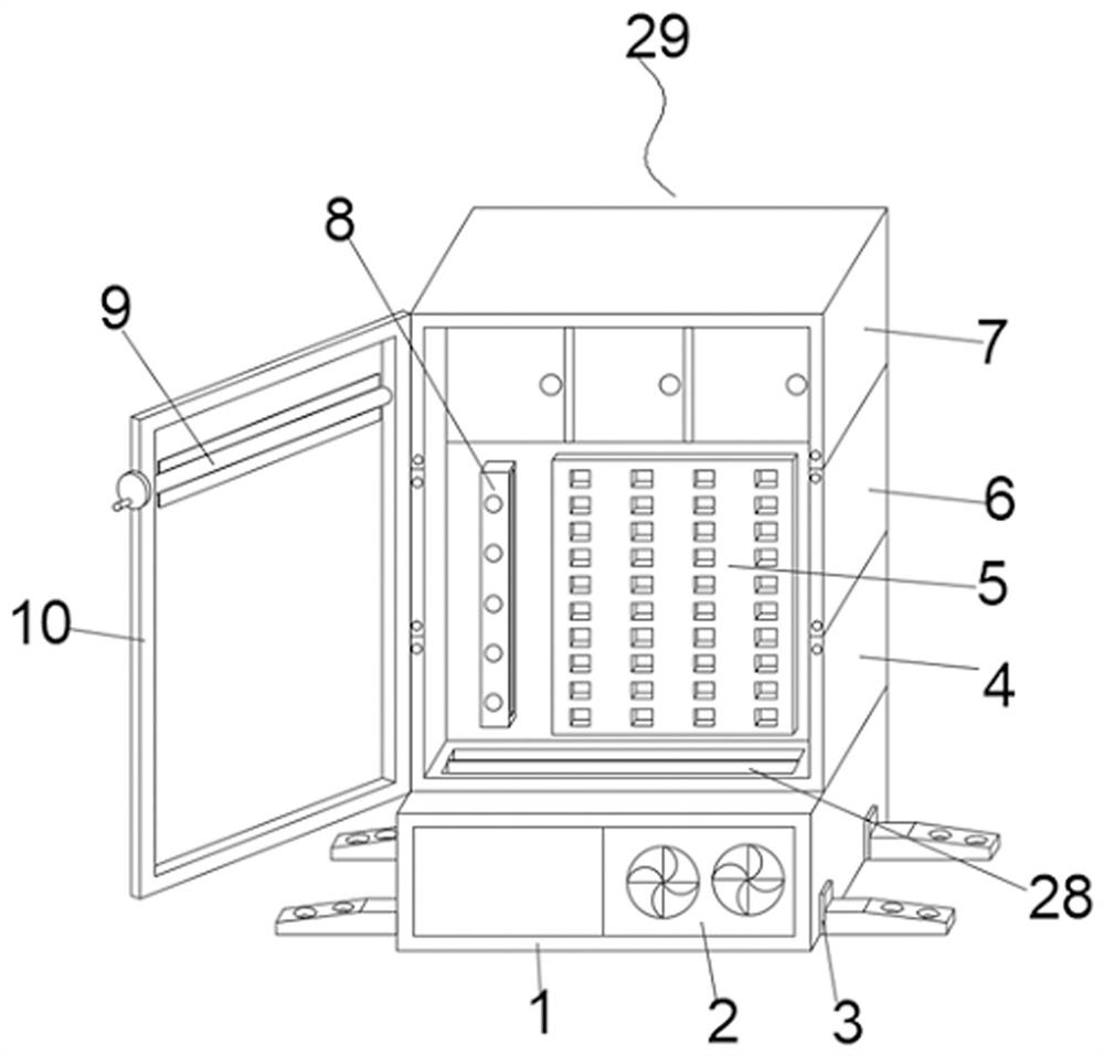 Modular optical cable cross-connecting box and assembling method