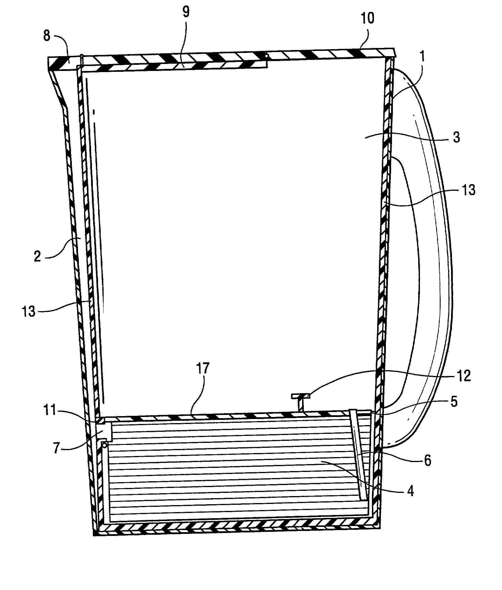 Static filter pitcher