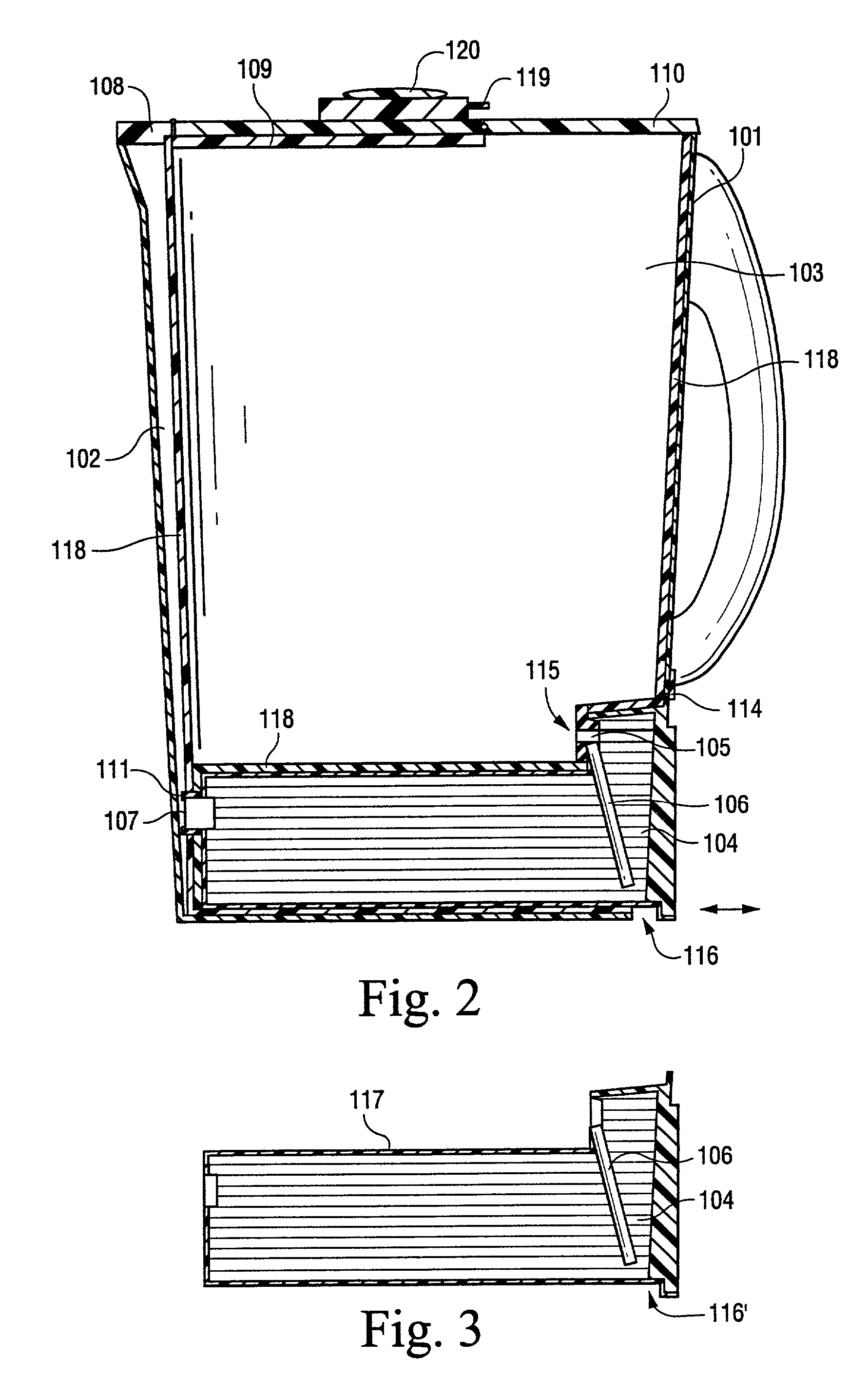 Static filter pitcher