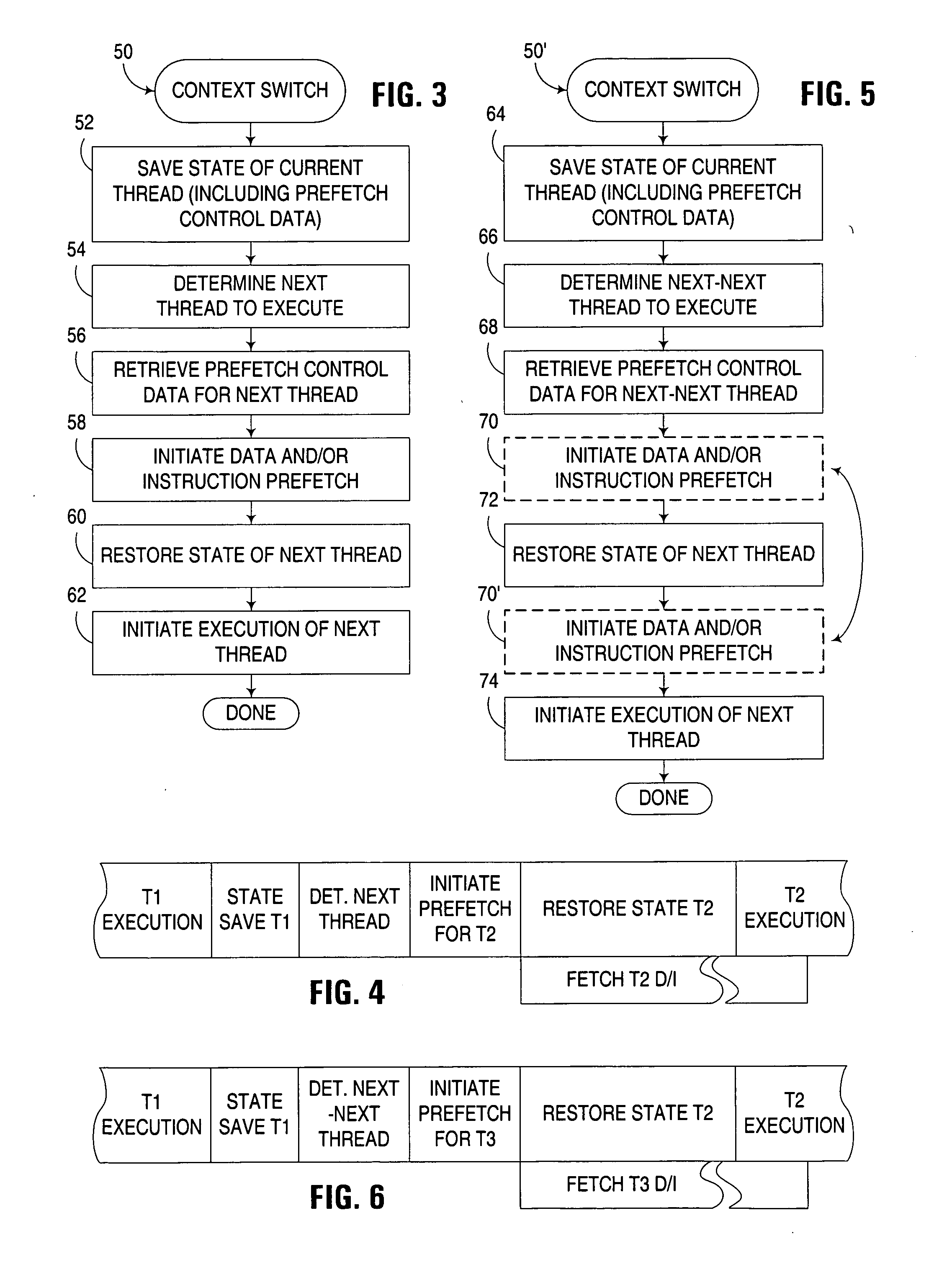 Context switch data prefetching in multithreaded computer