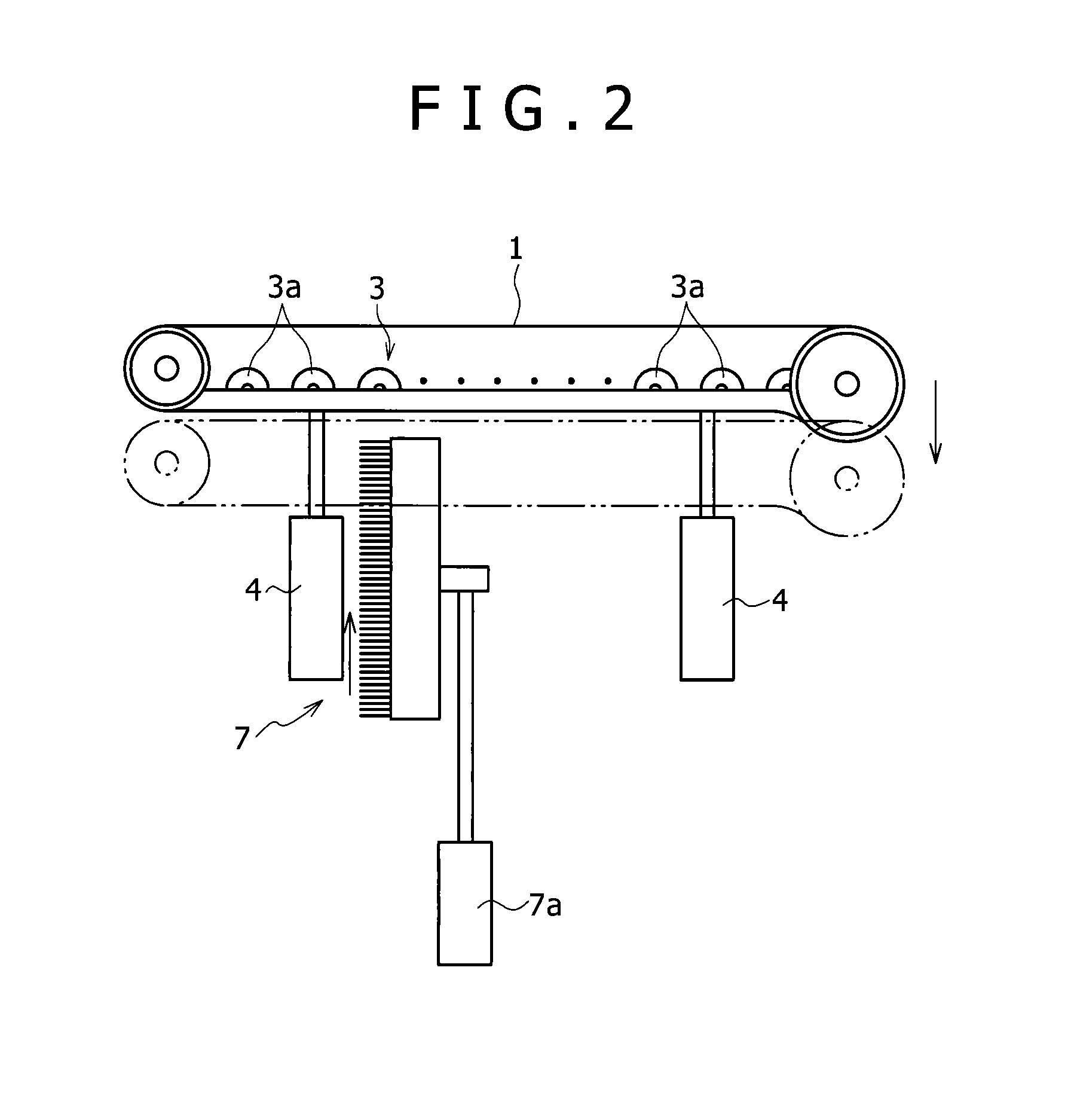 Loading device for tire testing machine