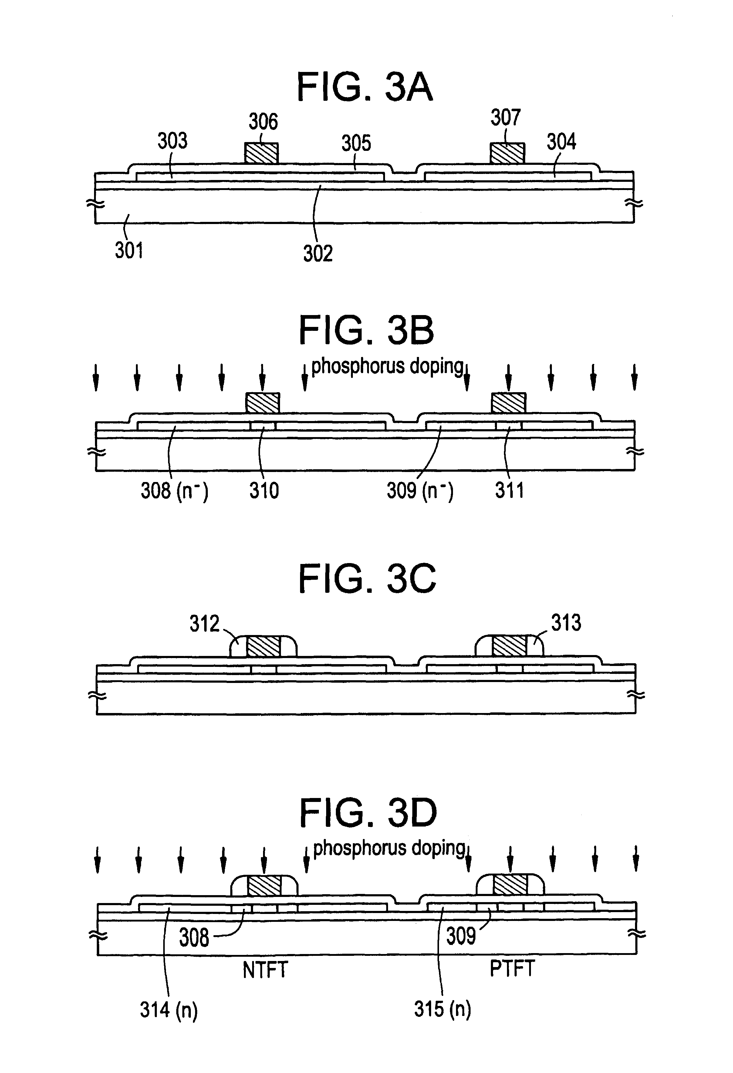 Semiconductor device having an impurity gradient in the impurity regions and method of manufacture