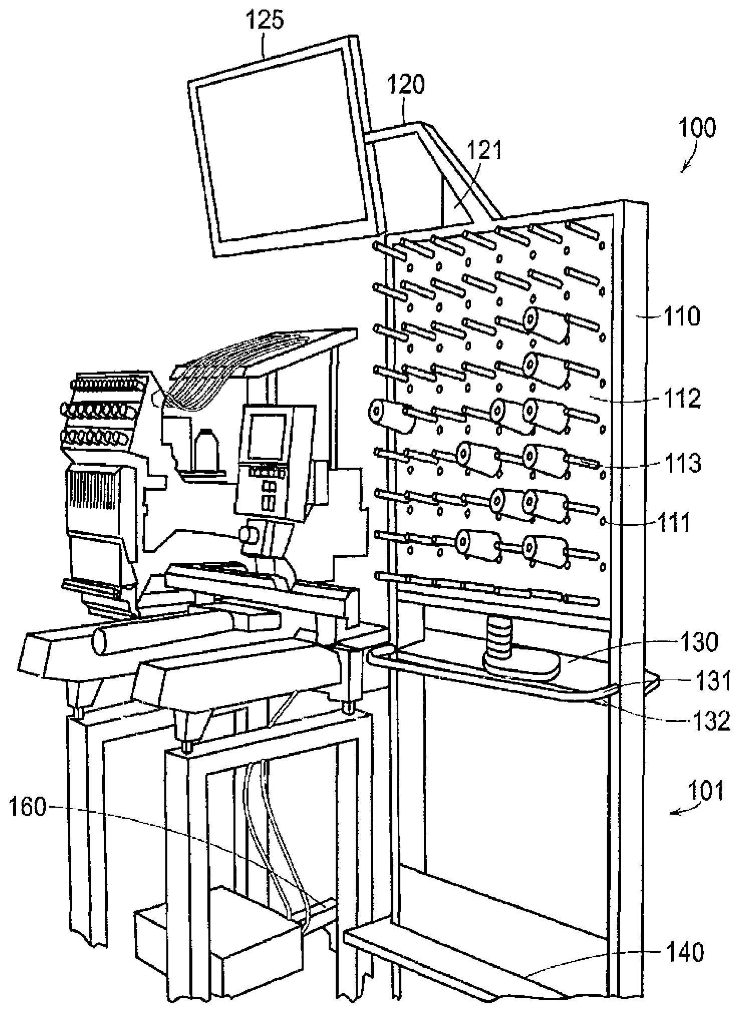 Embroidery workstation utility cart