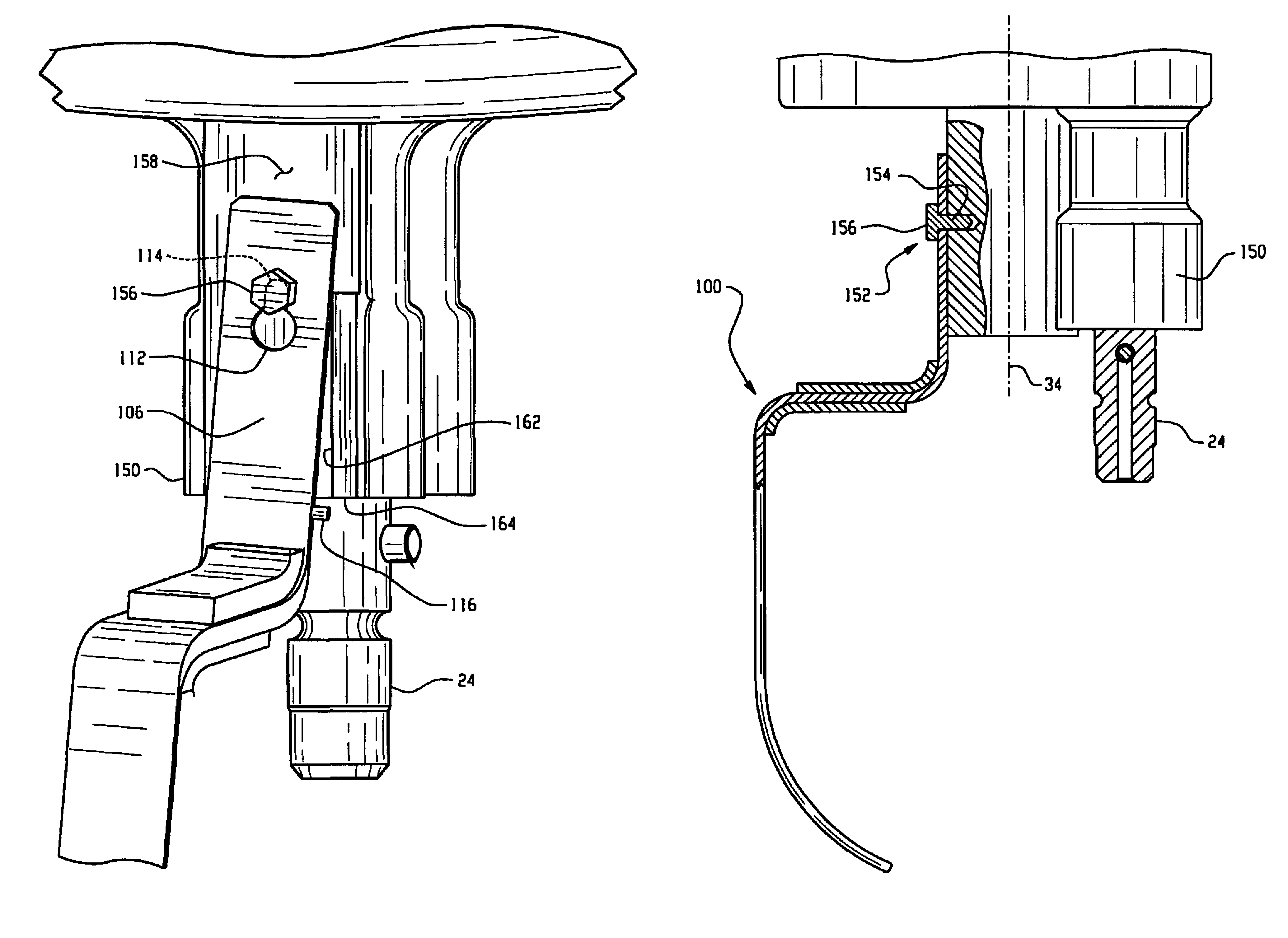 Bowl scraper and related attachment system for mixing machine